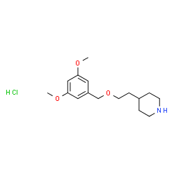 ChemSpider 2D Image | 4-(2-((3,5-dimethoxybenzyl)oxy)ethyl)piperidine hydrochloride | C16H26ClNO3