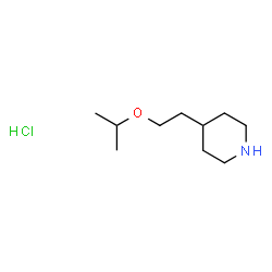 ChemSpider 2D Image | 4-(2-Isopropoxyethyl)piperidine hydrochloride | C10H22ClNO