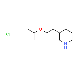 ChemSpider 2D Image | 3-(2-Isopropoxyethyl)piperidine hydrochloride | C10H22ClNO