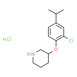 ChemSpider 2D Image | 3-(2-Chloro-4-isopropylphenoxy)piperidine hydrochloride | C14H21Cl2NO