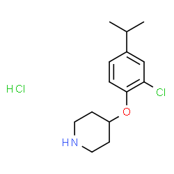 ChemSpider 2D Image | 4-(2-Chloro-4-isopropylphenoxy)piperidine hydrochloride | C14H21Cl2NO