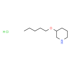 ChemSpider 2D Image | 3-(Pentyloxy)piperidine hydrochloride | C10H22ClNO