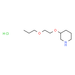 ChemSpider 2D Image | 3-(2-Propoxyethoxy)piperidine hydrochloride | C10H22ClNO2