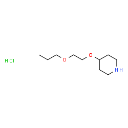 ChemSpider 2D Image | 4-(2-Propoxyethoxy)piperidine hydrochloride | C10H22ClNO2