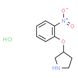 ChemSpider 2D Image | 3-(2-Nitrophenoxy)pyrrolidine hydrochloride | C10H13ClN2O3