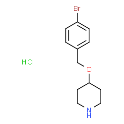 ChemSpider 2D Image | 4-((4-bromobenzyl)oxy)piperidine hydrochloride | C12H17BrClNO