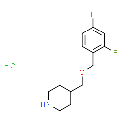 ChemSpider 2D Image | 4-(((2,4-difluorobenzyl)oxy)methyl)piperidine hydrochloride | C13H18ClF2NO
