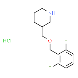 ChemSpider 2D Image | 3-(((2,6-difluorobenzyl)oxy)methyl)piperidine hydrochloride | C13H18ClF2NO