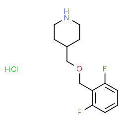 ChemSpider 2D Image | 4-(((2,6-difluorobenzyl)oxy)methyl)piperidine hydrochloride | C13H18ClF2NO