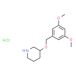 ChemSpider 2D Image | 3-((3,5-dimethoxybenzyl)oxy)piperidine hydrochloride | C14H22ClNO3