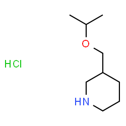 ChemSpider 2D Image | 3-(Isopropoxymethyl)piperidine hydrochloride | C9H20ClNO