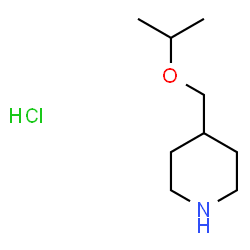 ChemSpider 2D Image | 4-(Isopropoxymethyl)piperidine hydrochloride | C9H20ClNO