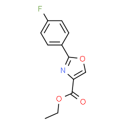 ChemSpider 2D Image | ethyl 2-(4-fluorophenyl)oxazole-4-carboxylate | C12H10FNO3