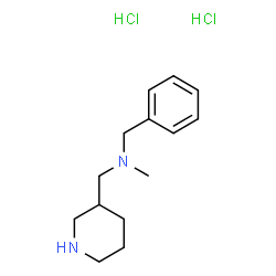 ChemSpider 2D Image | N-benzyl-N-methyl-1-(piperidin-3-yl)methanamine dihydrochloride | C14H24Cl2N2