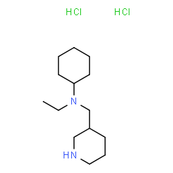 ChemSpider 2D Image | N-Ethyl-N-(3-piperidinylmethyl)cyclohexanamine dihydrochloride | C14H30Cl2N2