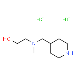 ChemSpider 2D Image | 2-[Methyl(4-piperidinylmethyl)amino]ethanol dihydrochloride | C9H22Cl2N2O