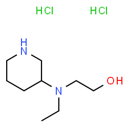 ChemSpider 2D Image | 2-[Ethyl(3-piperidinyl)amino]ethanol dihydrochloride | C9H22Cl2N2O