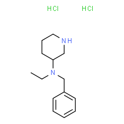 ChemSpider 2D Image | N-Benzyl-N-ethyl-3-piperidinamine dihydrochloride | C14H24Cl2N2