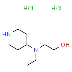 ChemSpider 2D Image | 2-[Ethyl(4-piperidinyl)amino]ethanol dihydrochloride | C9H22Cl2N2O