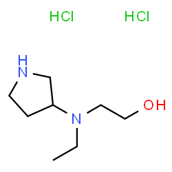 ChemSpider 2D Image | 2-[Ethyl(3-pyrrolidinyl)amino]ethanol dihydrochloride | C8H20Cl2N2O