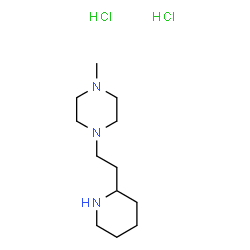 ChemSpider 2D Image | 1-Methyl-4-[2-(2-piperidinyl)ethyl]piperazine dihydrochloride | C12H27Cl2N3