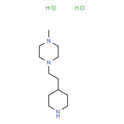 ChemSpider 2D Image | 1-Methyl-4-[2-(4-piperidinyl)ethyl]piperazine dihydrochloride | C12H27Cl2N3