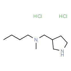 ChemSpider 2D Image | N-Methyl-N-(3-pyrrolidinylmethyl)-1-butanamine dihydrochloride | C10H24Cl2N2