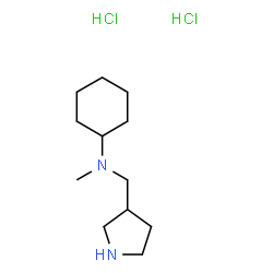 ChemSpider 2D Image | N-Methyl-N-(3-pyrrolidinylmethyl)cyclohexanamine dihydrochloride | C12H26Cl2N2