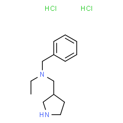ChemSpider 2D Image | N-Benzyl-N-(3-pyrrolidinylmethyl)ethanamine dihydrochloride | C14H24Cl2N2