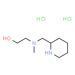 ChemSpider 2D Image | 2-[Methyl(2-piperidinylmethyl)amino]ethanol dihydrochloride | C9H22Cl2N2O