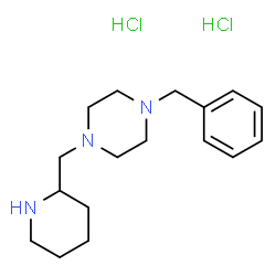 ChemSpider 2D Image | 1-Benzyl-4-(2-piperidinylmethyl)piperazine dihydrochloride | C17H29Cl2N3