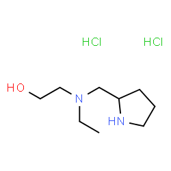 ChemSpider 2D Image | 2-[Ethyl(2-pyrrolidinylmethyl)amino]ethanol dihydrochloride | C9H22Cl2N2O