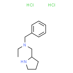 ChemSpider 2D Image | N-Benzyl-N-(2-pyrrolidinylmethyl)ethanamine dihydrochloride | C14H24Cl2N2