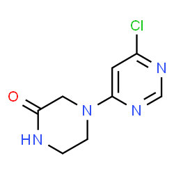 ChemSpider 2D Image | 4-(6-Chloro-4-pyrimidinyl)-2-piperazinone | C8H9ClN4O