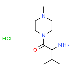 ChemSpider 2D Image | 2-amino-3-methyl-1-(4-methylpiperazin-1-yl)butan-1-one hydrochloride | C10H22ClN3O