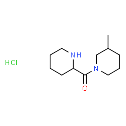 ChemSpider 2D Image | 3-METHYL-1-(PIPERIDINE-2-CARBONYL)PIPERIDINE HYDROCHLORIDE | C12H23ClN2O