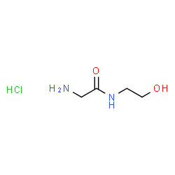 ChemSpider 2D Image | 2-Amino-N-(2-hydroxyethyl)acetamide hydrochloride | C4H11ClN2O2