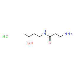 ChemSpider 2D Image | 3-Amino-N-(3-hydroxybutyl)propanamide hydrochloride | C7H17ClN2O2