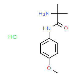 ChemSpider 2D Image | N-(4-Methoxyphenyl)-2-methylalaninamide hydrochloride (1:1) | C11H17ClN2O2