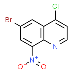 ChemSpider 2D Image | 6-Bromo-4-chloro-8-nitroquinoline | C9H4BrClN2O2