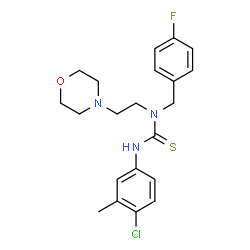 ChemSpider 2D Image | 3-(4-Chloro-3-methylphenyl)-1-(4-fluorobenzyl)-1-[2-(4-morpholinyl)ethyl]thiourea | C21H25ClFN3OS