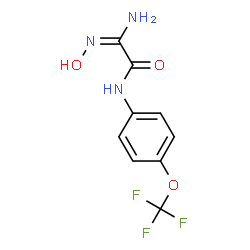 ChemSpider 2D Image | 2-(Hydroxyamino)-2-imino-N-[4-(trifluoromethoxy)phenyl]acetamide | C9H8F3N3O3