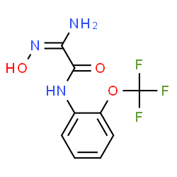 ChemSpider 2D Image | 2-(Hydroxyamino)-2-imino-N-[2-(trifluoromethoxy)phenyl]acetamide | C9H8F3N3O3