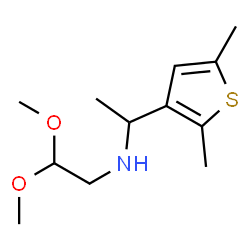 ChemSpider 2D Image | N-[1-(2,5-Dimethyl-3-thienyl)ethyl]-2,2-dimethoxyethanamine | C12H21NO2S