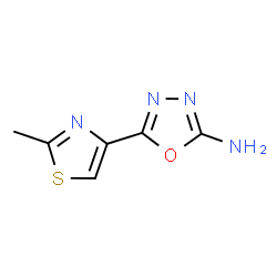ChemSpider 2D Image | 5-(2-Methyl-1,3-thiazol-4-yl)-1,3,4-oxadiazol-2-amine | C6H6N4OS