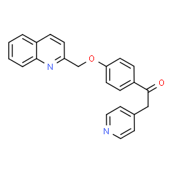 ChemSpider 2D Image | 2-(4-Pyridinyl)-1-[4-(2-quinolinylmethoxy)phenyl]ethanone | C23H18N2O2