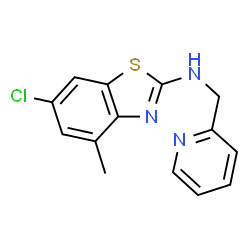 ChemSpider 2D Image | 6-Chloro-4-methyl-N-(2-pyridinylmethyl)-2-benzothiazolamine | C14H12ClN3S