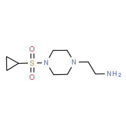 ChemSpider 2D Image | 2-(4-cyclopropylsulfonylpiperazin-1-yl)ethanamine | C9H19N3O2S