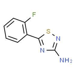 ChemSpider 2D Image | 5-(2-Fluorophenyl)-1,2,4-thiadiazol-3-amine | C8H6FN3S
