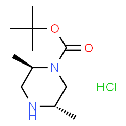 ChemSpider 2D Image | (2r,5s)-tert-butyl 2,5-dimethylpiperazine-1-carboxylate hydrochloride | C11H23ClN2O2